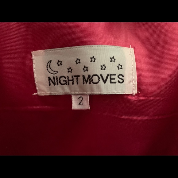 Size 2 STRAPLESS FUSCHIA PINK Night Moves Gown - Picture 6 of 8